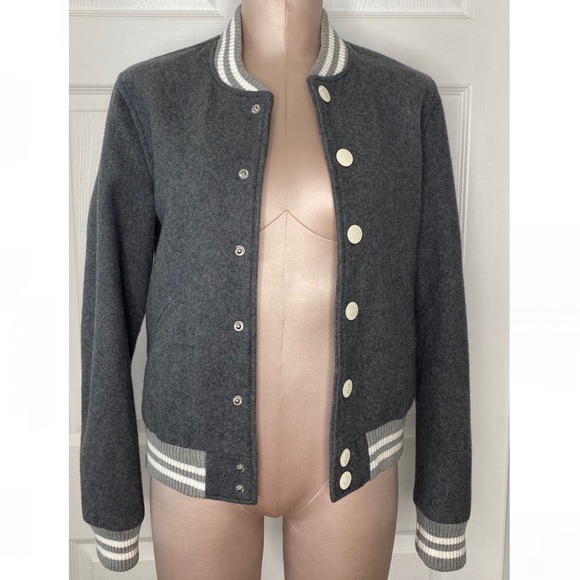 True Religion Sports Varsity Jacket Snap Buttons - Picture 7 of 9